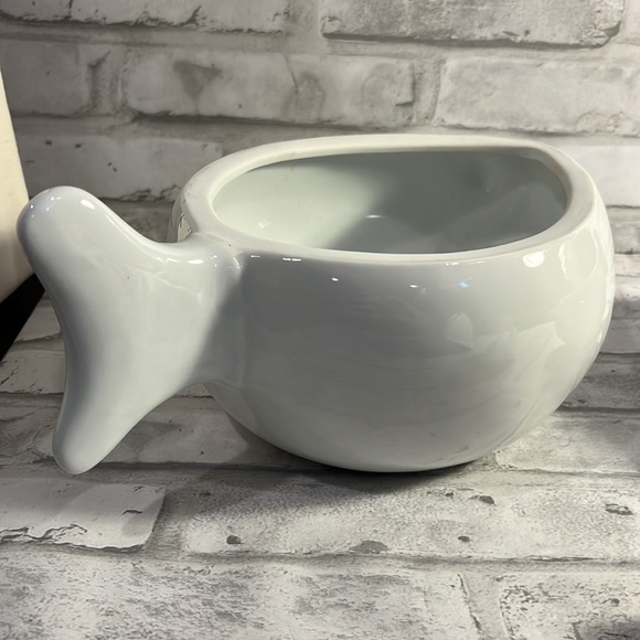 Cordon Bleu white stoneware fish tureen dish casserole display storage MCM style - Picture 5 of 11